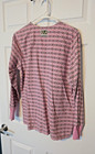 Pink Geometric Long Sleeve Warm-up Scrub Jacket Large  Nursing  Vet  Healthcare