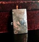 Antique Edwardian Hammered Silver Card Case  George Unite