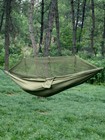 2 Person Double Camping Hammock Chair Bed W  Mosquito Net Outdoor Swing Sleeping
