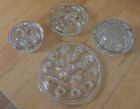 4 Vintage Clear Glass Flower Frogs