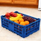 5 Pcs 52l 14gal Plastic Crates Collapsible Storage Crates Stackable Storage Bins