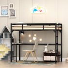 Twin Size Loft Bed With Desk Loft Bunk Beds Metal Bed Frames Bedroom Furnitures