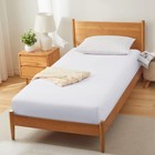 Vonty 1pcs White Cot Sheets 31  X 75  - 1800 Thread Count Cot Microfiber Fitt   