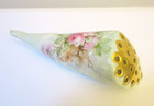 Antique Porcelain Hatpin Wall Holder Pink Roses