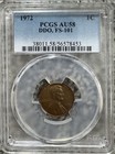 1972 Pcgs Au 58 Lincoln Cent  Error  Ddo fs-101