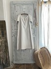 Rare Unused Antique French Homespun Greyish Linen Nightshirt Sb Mono C1850