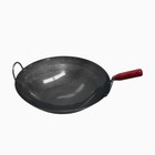 16   Carbon Steel Wok W  Handle Pan Gourmet Chinese Traditional Wok Cookware