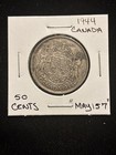 1944 Canada 50 Cents Canadian Silver Half Dollar    may157    50c Circulated