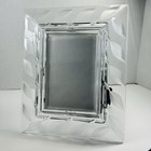 Vintage Mikasa  summer Breeze  Crystal 5x7 Picture Frame  Frosted Leaf Design