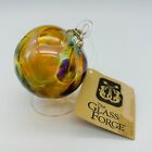 Blown Glass Autumn Leaves Ornament Bauble The Glass Forge Medford Oregon