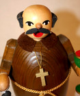 Htf Made In Germany Erzgibirgische Volkskunst Seiffen 5 1 2  Monk Smoker