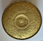 Vintage Guildcraft Ny Gold Embossed Grapevine Metal Tin Round Shabby Chic 7 75   
