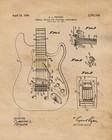 Vintage Electric Strings Guitar Patent Prints  4  8x10  Unframed Photos  Wall   