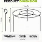 2p Stainless Steel Air Fryer Bbq Set Grill Skewer Rack Accessories Vertical Skew