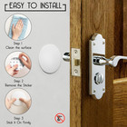 4 Pack Large 3 15  Door Wall Protectors Adhesive Silicone Door Stop Bumper White
