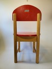 Vintage Lego Wood Kid s Chair - Red