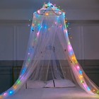 Girls Bed Canopy With Led Lights   Dreamy Tent For Kids Room  Mosquito Net   Dec
