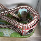 50   s Vintage J Chein Tin Litho Key Mechanical Windup Toy Roller Coaster Only 