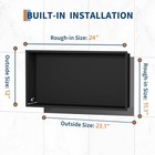 24  X 12  Stainless Steel Shower Niche Black Wall Shower Cubby No Tile Needed
