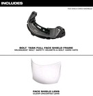 Milwaukee Bolt Clear Uncoated Lens Jobsite Task Full Face Hardhat Sheild  Ansi