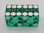 Santa Fe Casino Las Vegas Nevada Pair Of Green Dice Matching Numbers