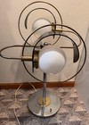 Vintage Heyco 60   s 70   s Mcm Table Lamp Brass Steel Mid Century Modern