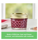 Mainstays 4 Oz Mason Jars  Regular Mouth Quilted Canning Jars With Lids And Ring