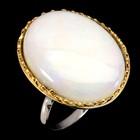 925 Sterling Silver Ring Oval Fire Opal 10ct Handmade Gemstone Jewelry Size 8