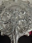 Antique Art Nouveau Empire Silver Hand Vanity Mirror Early 1900s Maiden