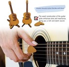 Guitar Pick Box Acoustic Guitar Pick Case With 3 Guitar Picks Wooden Guitar 