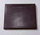Rare Kirk Genuine Leather Portfolio Padfolio Notepad W  Lock Button Gap Logo C1