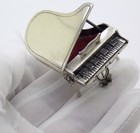 Vintage Italian Handmade Genuine Sterling Silver Piano Instrument Box Figurine