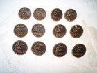 12 Vintage Antique Victorian Metal Picture Buttons With Raised Flower 1 2 In  Kj