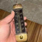 Antique Brass  Thermometer Taylor Bros  Rochester N y  Pat Jan 12 1887