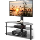 Tv Floor Stand With Swivel Mount For 32-70 Inch Tv   6-level Height Adjustable