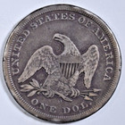 1859-o Seated Liberty Dollar   Minor Rim Bumps   Nice Original Fine 