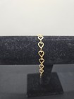 Solid 14k  Gold Bracelet Heart Anklet 5 53g