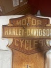 Harley Davidson Motorcycles  Outdoor Thermometer  Great Patina