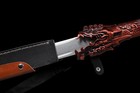 Sharp Chinese Broadsword Dragon Theme Kungfu Dao Sword Manganese Steel Leather