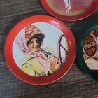 Set Of 5 Vintage Retro Metal Coca Cola Coasters - 3 5  Diameter