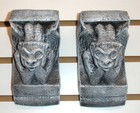Notre-dam Gargoyle Bracket Pair Mythical Statue Medieval Sculpture Pair