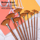 Artist Fan Paint Brushes Set 9 Pcs Professional Soft Anti-shedding Fan Brush 