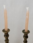 Dollhouse Miniature   Vtg Finely Turned Handmade Brass Candlesticks Usa 2 5 