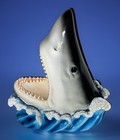 Great White Shark Resin Wine Bottle Holder Figurine 9 Inch New Dwk Corporation