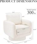 Colamy 360   Swivel Accent Chair Modern Upholstered Armchair Sofa Room Chairs