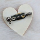 Vtg Religious Christian Jesus Is The Answer Red Plastic Heart Lapel Brooch Pin