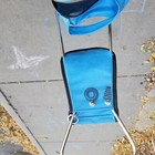 Vintage Foreway Premier Golf Bag Push Pull Cart Combo Blue Works Well