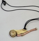 Vintage Copper metal Boatswain Bosun Whistle Nautical Marine Necklace