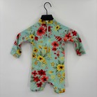 Uppababy Kids Floral Long Sleeve Rash Guard One Piece Swimsuit Mint 18-24m