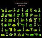 Art Deco Rare Green Uranium Glass   Beautiful Girl   Sculpture 1930  H hoffmann